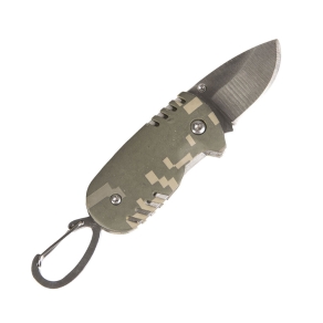 MIL-TEC - Obesek za ključe z zložljivim nožem Camo
