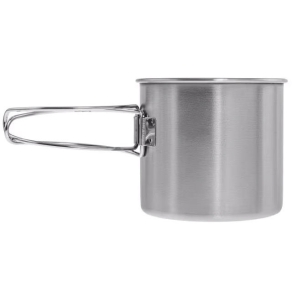 Kovinska skodelica z zložljivimi ročaji, 600 ml