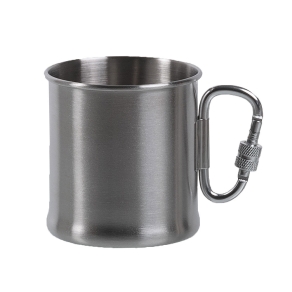 Metalna šalica s karabinerom 250 ml