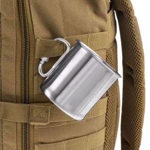 Kovinska skodelica s karabinom 250 ml