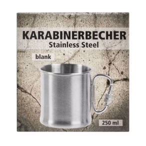 Kovinska skodelica s karabinom 250 ml